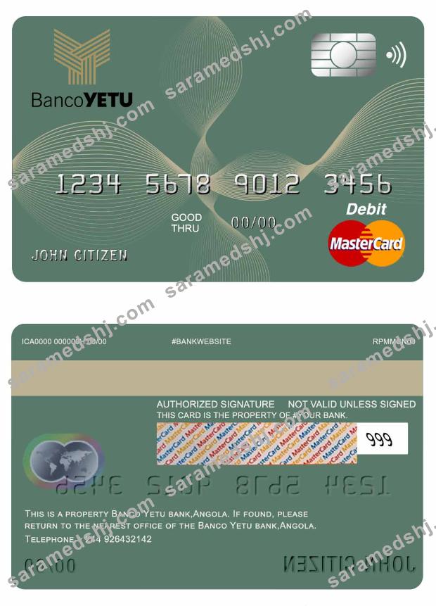 Angola Banco Yetu bank master debit card